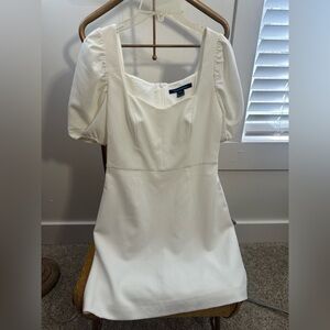 French Connection Dress White Short Sleeve Size 8 New